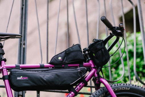 Bikepacking top tube bag Miss Grape Node