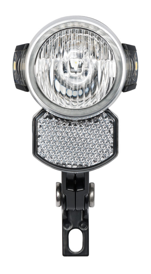 Phare LED avant AXA Blueline 50 Lux Switch, pour dynamos